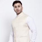Cream Khadi Linen Fancy Men Ethnic Suits